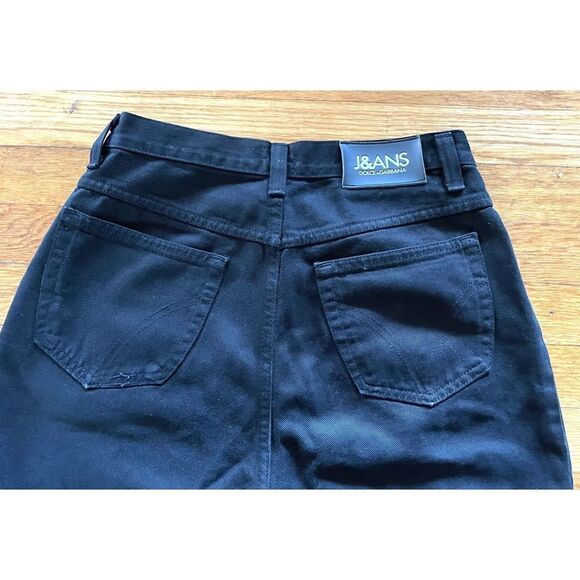 Dolce & Gabbana Black 100% Cotton Straight Leg Jeans 5 pockets WMS 10/32 - Picture 5 of 9